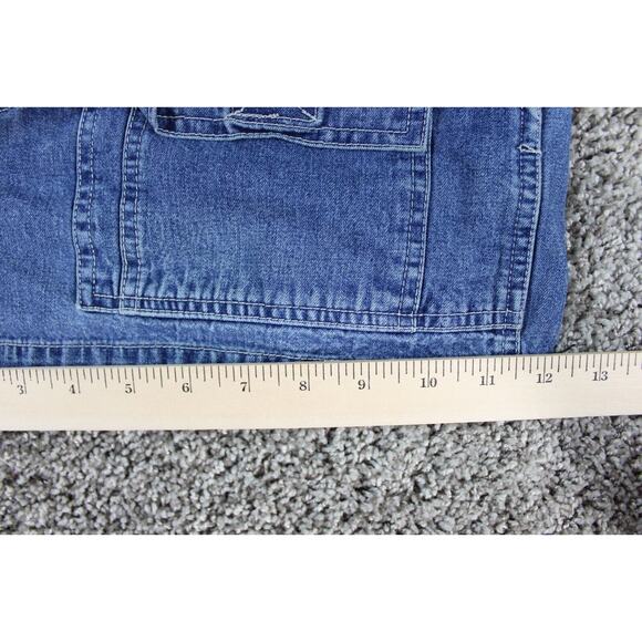Old Navy Denim Shorts Womens 6 Blue Mid Rise Flap Pocket 90s - 3 inch inseam - Picture 6 of 7